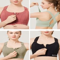 Women’s Front Zipper Sports Bra – High Support Wireless Fitness Bra - Image 2
