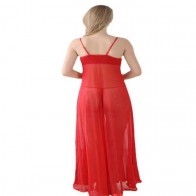 Women’s Long Lace Nightdress – Sheer Mesh Maxi Sleepwear - Image 2