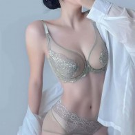 Women’s Sheer Mesh Lace Underwire Bra & Panty Set – Elegant Lingerie Set - Image 2