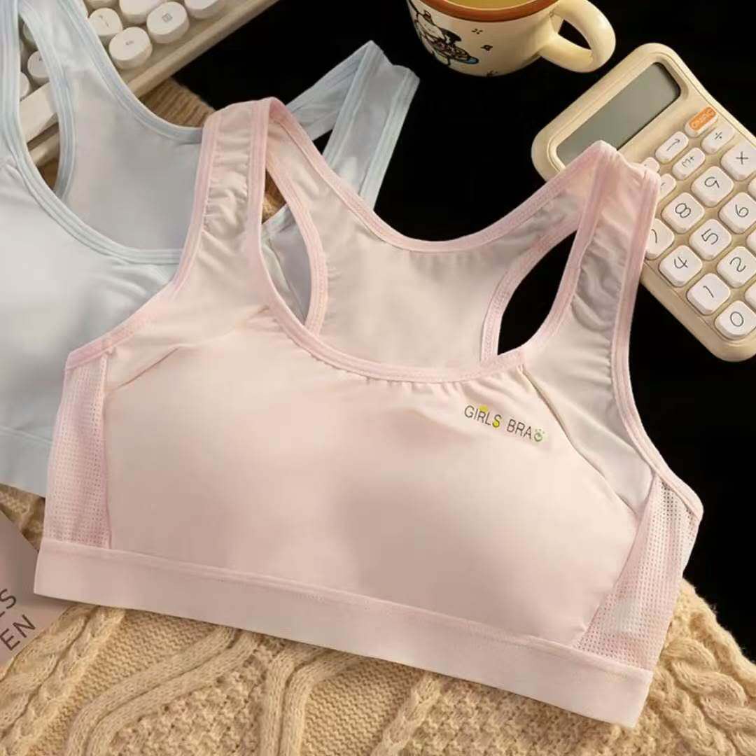 Girls Seamless Sports Bra – Soft Wireless Training & Everyday Comfort Bra