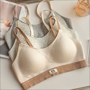 Women’s Ribbed Seamless Wireless Bra – Soft Everyday Comfort Bralette